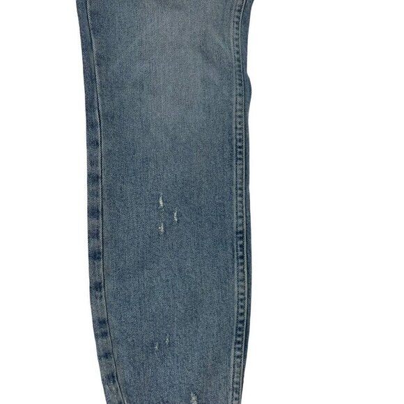 AMO Cropped Distressed Raw Hem Skinny Jeans Stretch Denim Light Wash size 25 - Picture 3 of 13